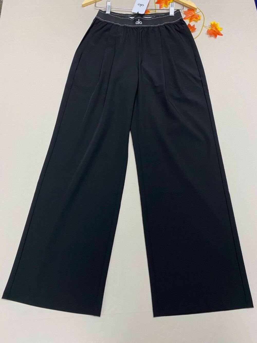 ALO Yoga Suit Up Trouser Black Wide Leg Pants ,NWT,30" Inseam,Bestseller🤗🛍 - Picture 2 of 8